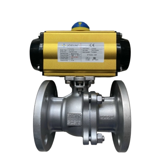 Van Bi Inox Mặt Bích Điều Khiển Khí Nén