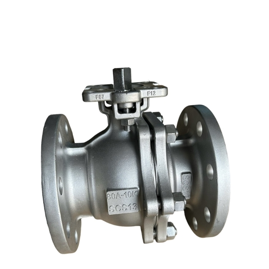 VAN BI 2PC INOX 304 CÓ ĐẾ MẶT BÍCH 10K