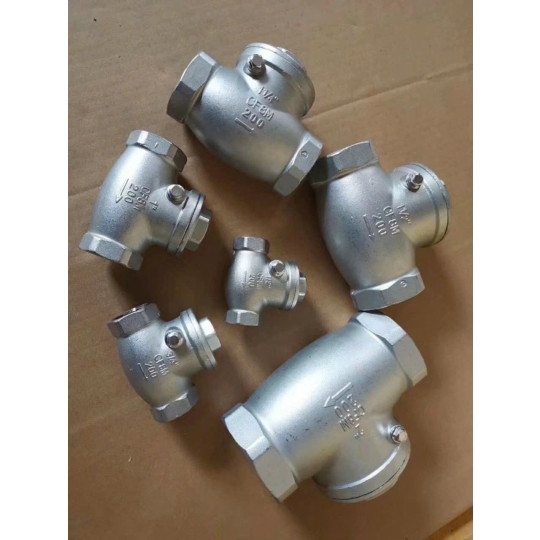 VAN 1 CHIỀU LÁ LẬT INOX 304 NỐI REN