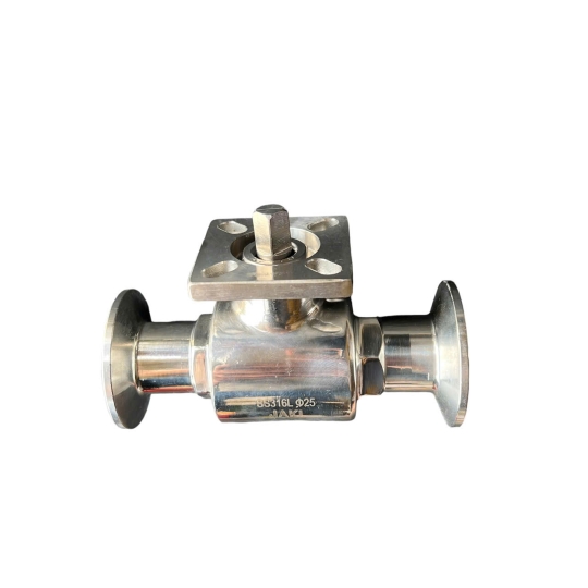 VAN BI 2PC INOX VI SINH CÓ ĐẾ NỐI CLAMP