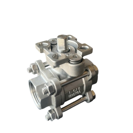 VAN BI 3PC INOX 304 NỐI REN CÓ ĐẾ