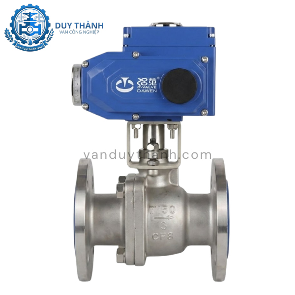 Van bi inox nối bích điện tuyến tính 4-20mA