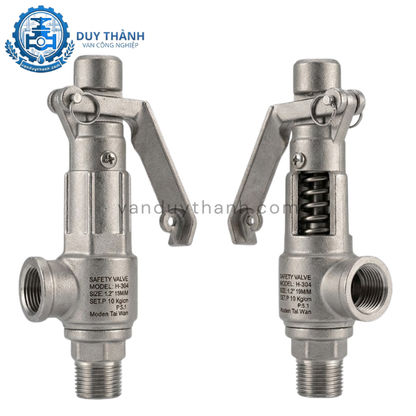 Van An Toàn Nối Ren Inox 304, 316 Có Tay Giật 10kg, 20kg