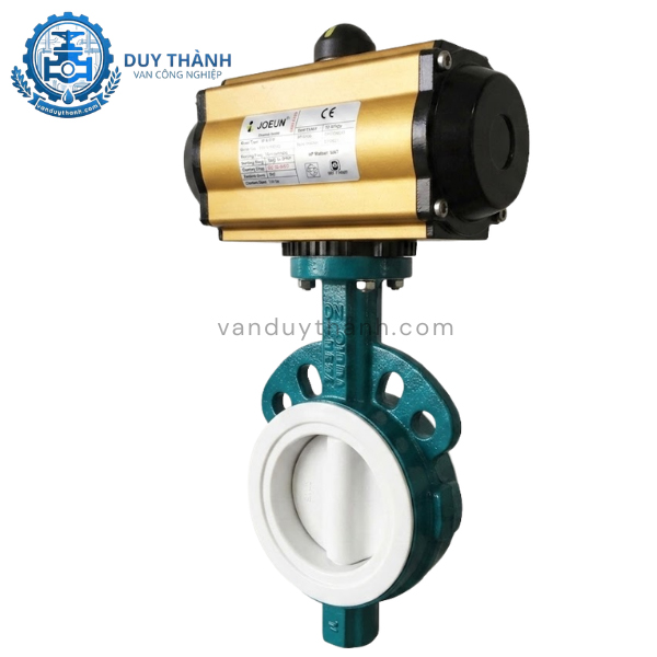 Van Bướm Inox Bọc Ptfe Điều Khiển Khí Nén