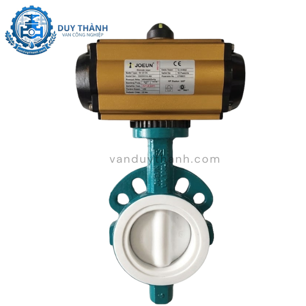 Van Bướm Inox Bọc Ptfe Điều Khiển Khí Nén