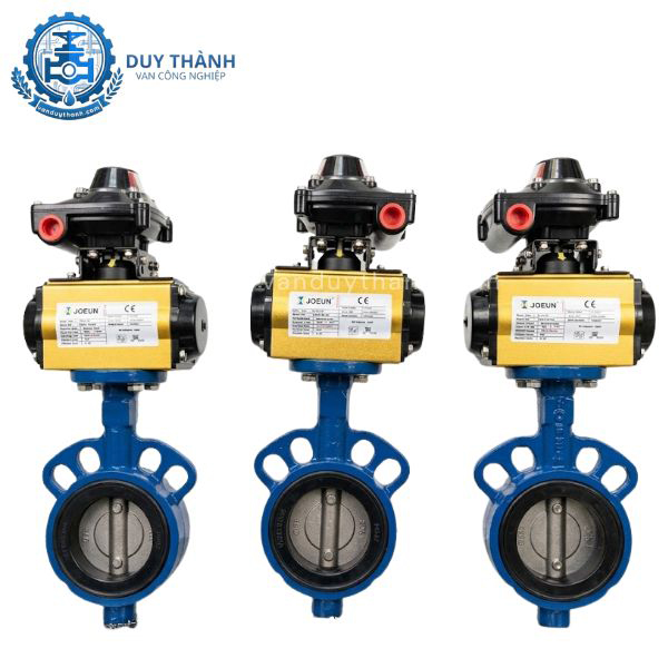 Van Bướm Gang Cánh Inox 304 Điều Khiển Khí Nén Joeun