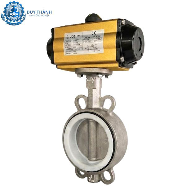 Van Bướm Inox Khí Nén Ron PTFE
