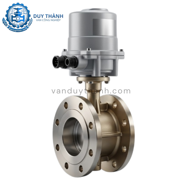 Van Bướm Inox 304 Nối Bích Đóng Mở Điện