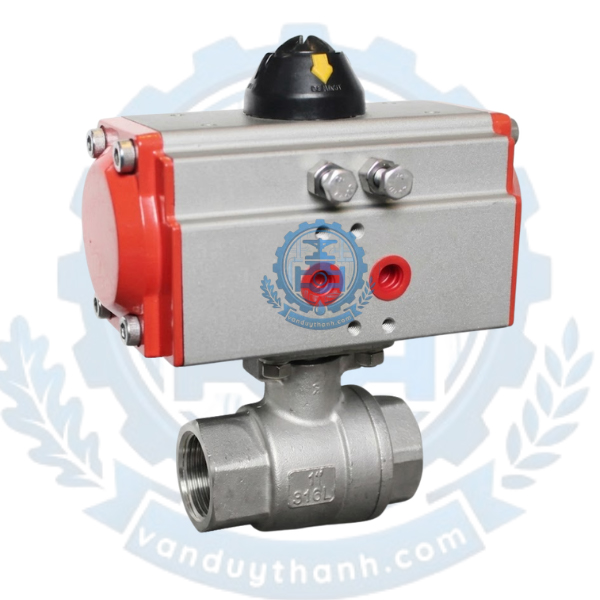 Van Bi 2pc Nối Ren Inox 304 Khí Nén DN15 - DN100