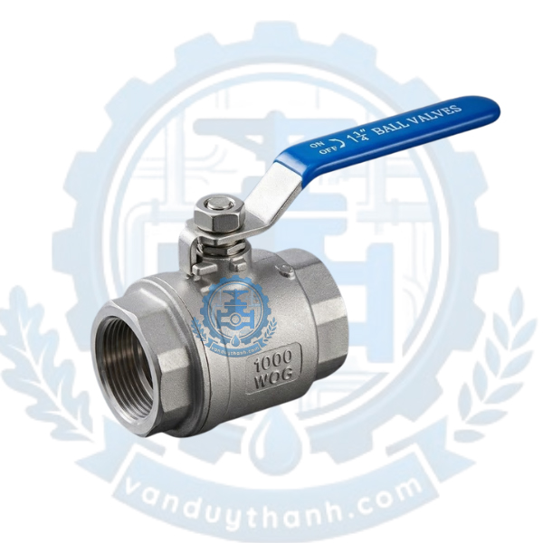 Van Bi Inox 201 Nối Ren Tay Gạt Afbv DN15 - DN100