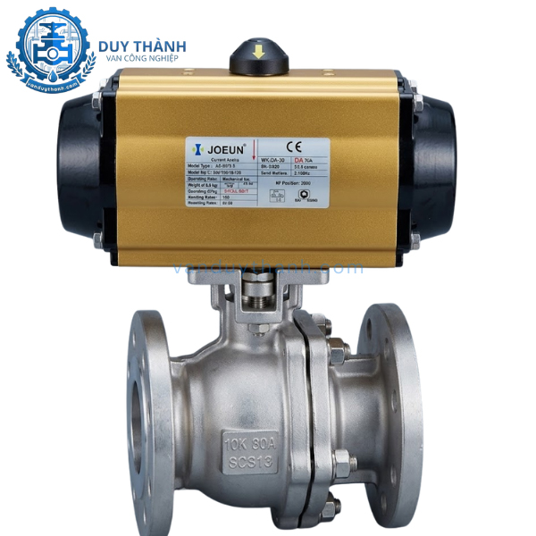 Van Bi Inox Mặt Bích Điều Khiển Khí Nén