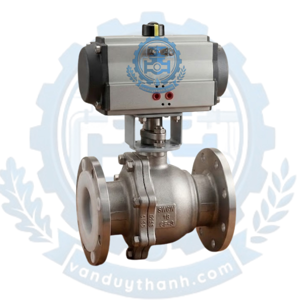 Van Bi Mặt Bích Inox 304 Điều Khiển Khí Nén | DN50 - 200