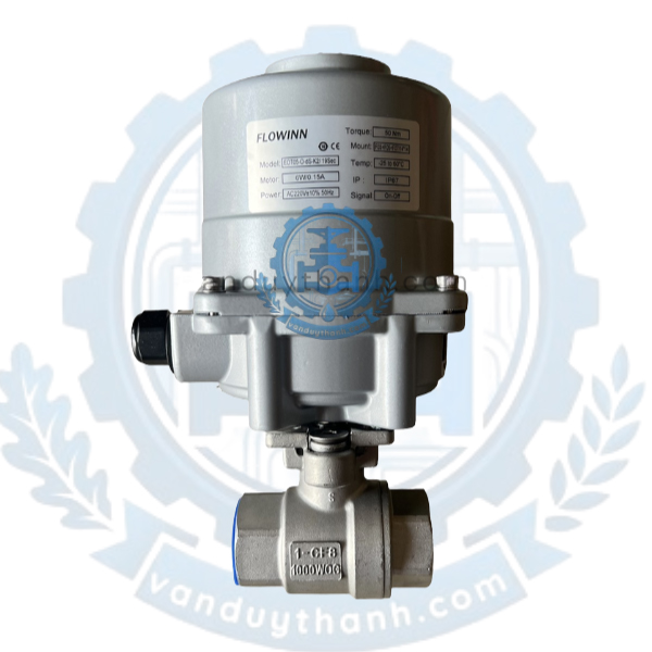 Van bi ren 2pc inox đóng mở điện Phi 21, 27, 34, 42, 49 - 114