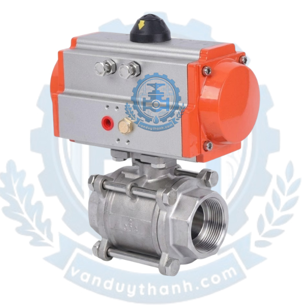 Van Bi Ren Inox 304 Đóng Mở Điều Khiển Khí Nén