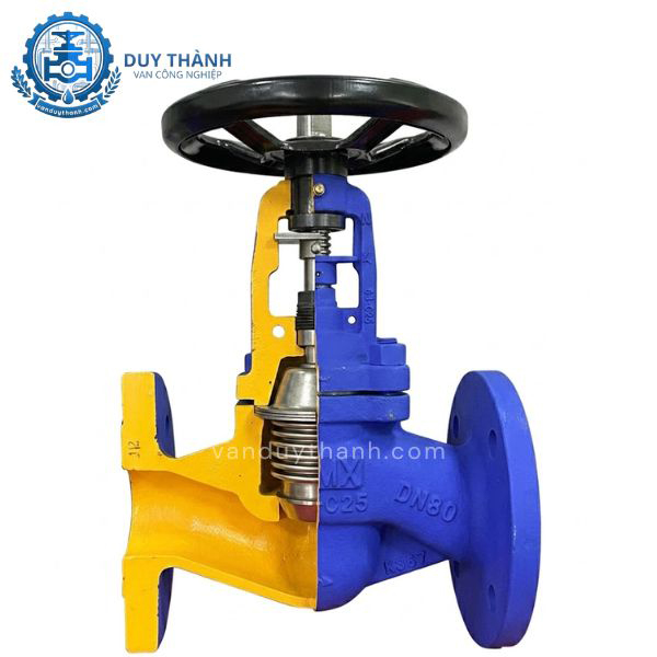 Van Cầu Hơi Mặt Bích Thép
