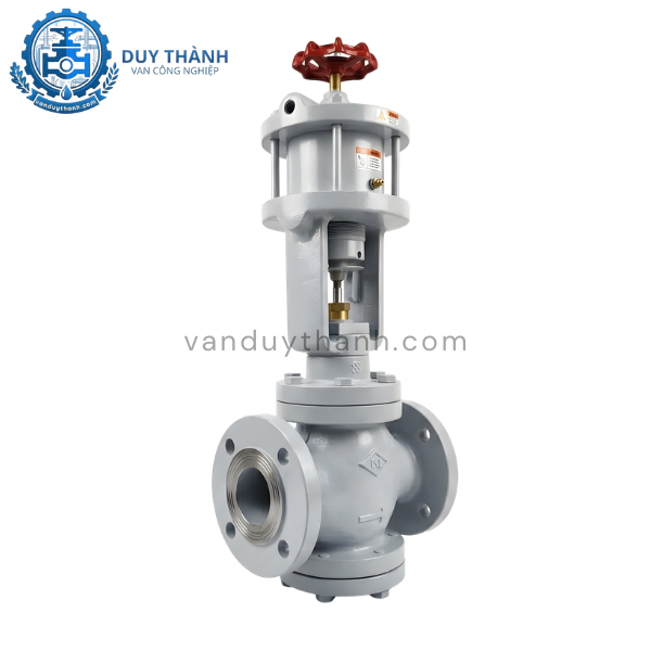 Van dù gang mặt bích J10K đóng mở khí nén