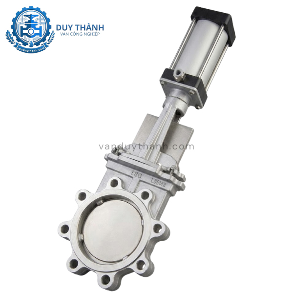 Van Xẻng Van Dao Inox 304 Mặt Bích PN16 Điều Khiển Khí Nén