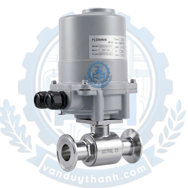 Van Bi 2PC Inox Vi Sinh Điều Khiển Điện DN15 - DN100