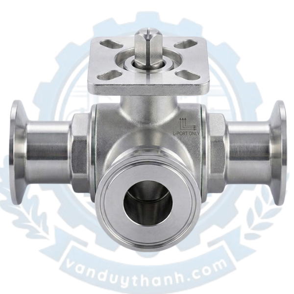 Van Bi 3 Ngả Chữ T Inox Vi Sinh Có Đế Nối Clamp