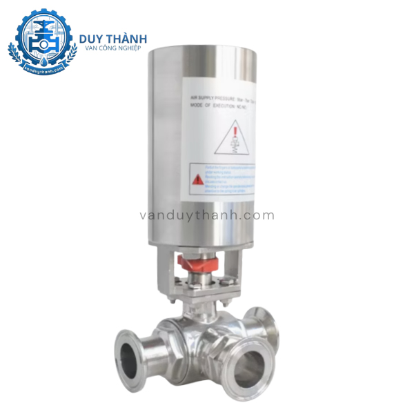 Van Bi Vi Sinh 3 Ngả Nối Clamp Khí Nén Joeun