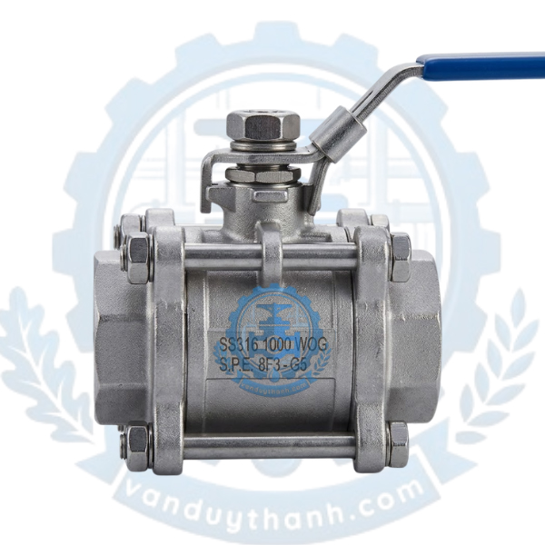 Van Bi Inox 3pc Tay Gạt Ren Phi 13 - Phi 114