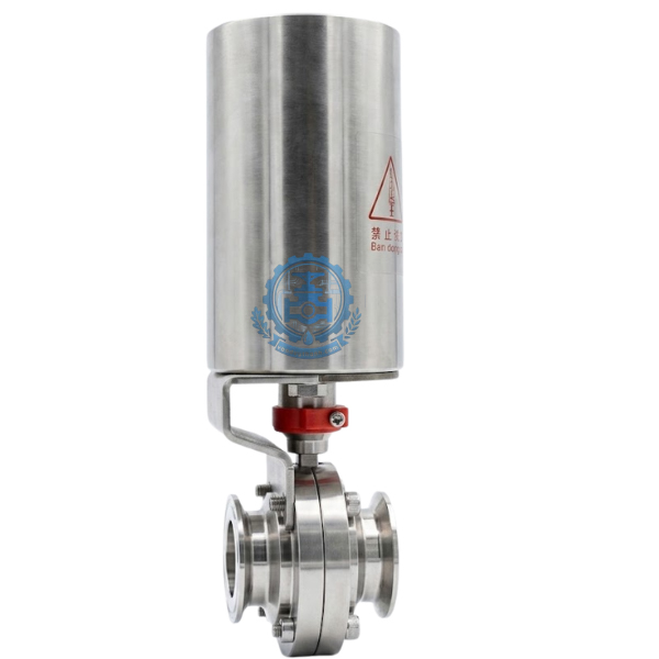 Van Bướm Vi Sinh 316 Nối Clamp Điều Khiển Khí Nén