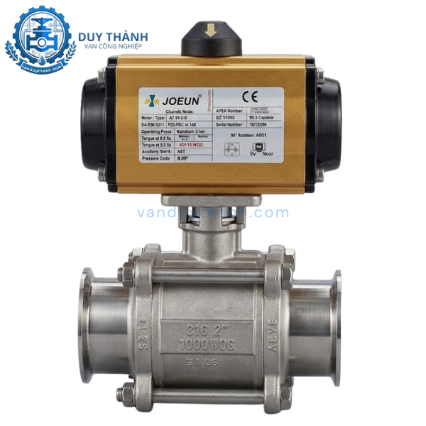 Van Bi 3pc Vi Sinh Điều Khiển Khí Nén