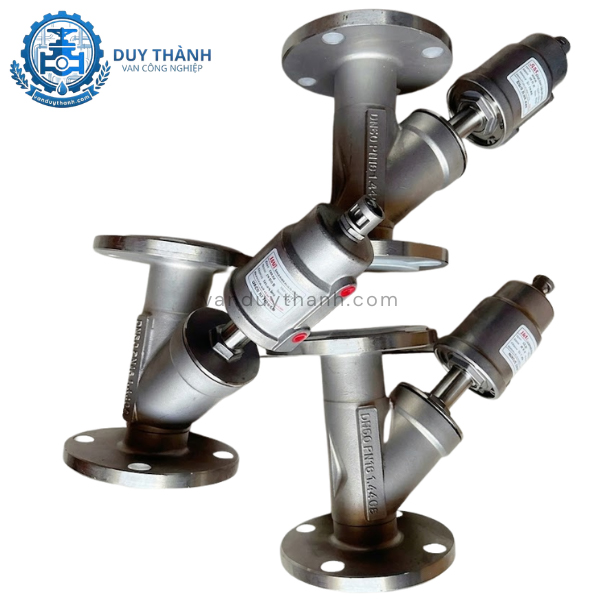 Van Xiên Mặt Bích Inox 304 DN50 DN65 DN80 DN100 Khí Nén Jaki Jn070b