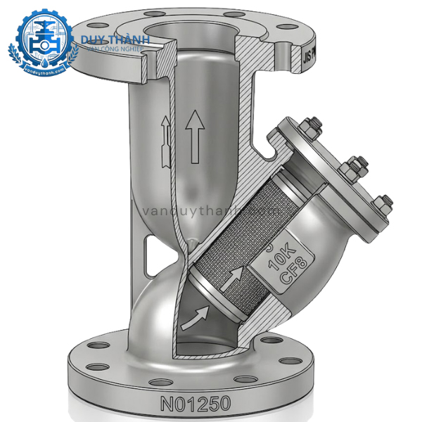 Y Lọc Inox 304 Mặt Bích Pn16 Jis 10k DN100