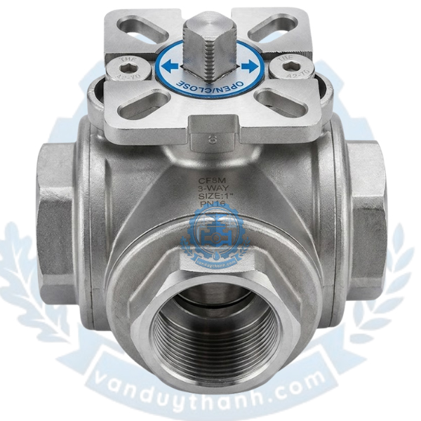 Van Bi 3 Ngả Chữ T Inox 304 Có Đế Nối Ren