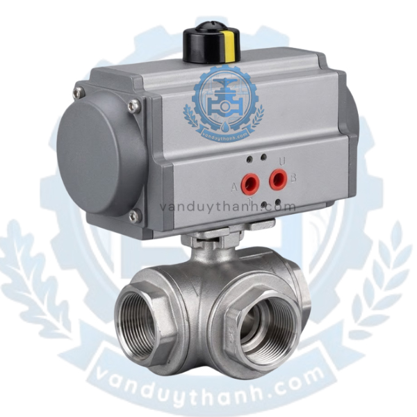 Van Bi Inox 304 Ren 3 Ngả Điều Khiển Khí Nén DN15 – DN100