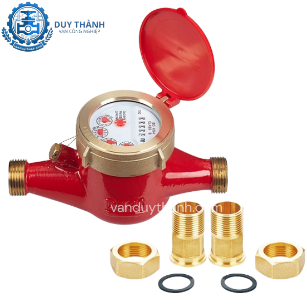 Đồng hồ lưu lượng nước nóng nối ren