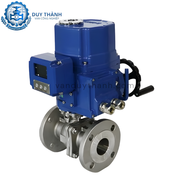 Van bi inox nối bích điện tuyến tính 4-20mA