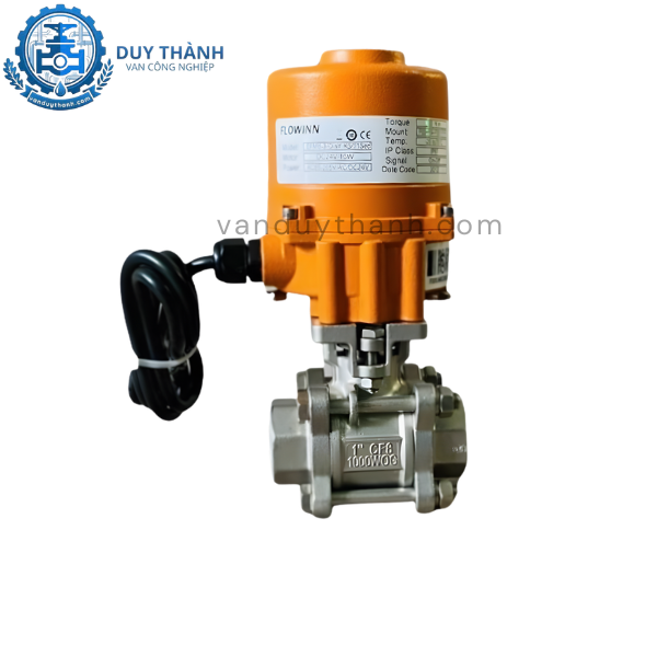 Van bi inox nối ren điện tuyến tính 4-20mA