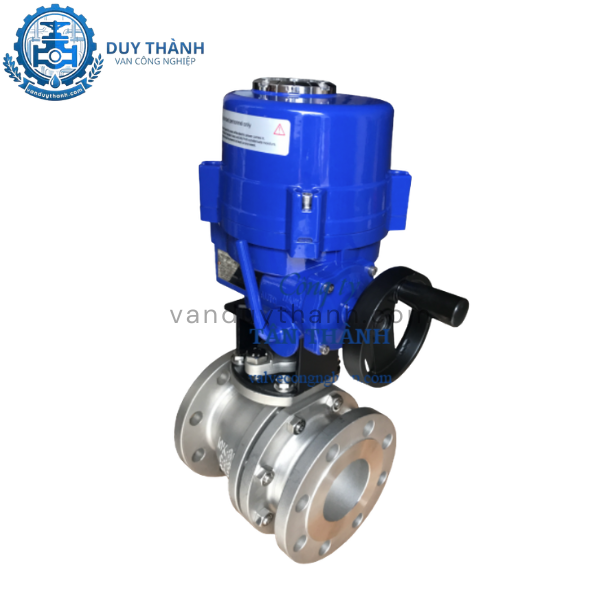 Van bi mặt Bích Inox điều khiển điện 