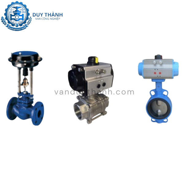 Van dù gang mặt bích J10K đóng mở khí nén