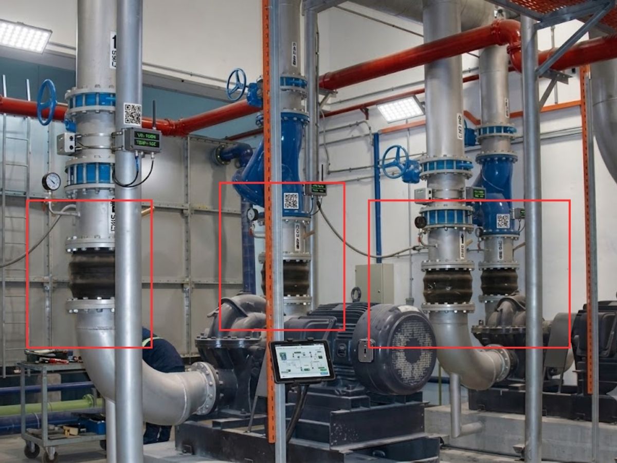 Quy trình lắp đặt khớp nối cao su chống rung an toàn