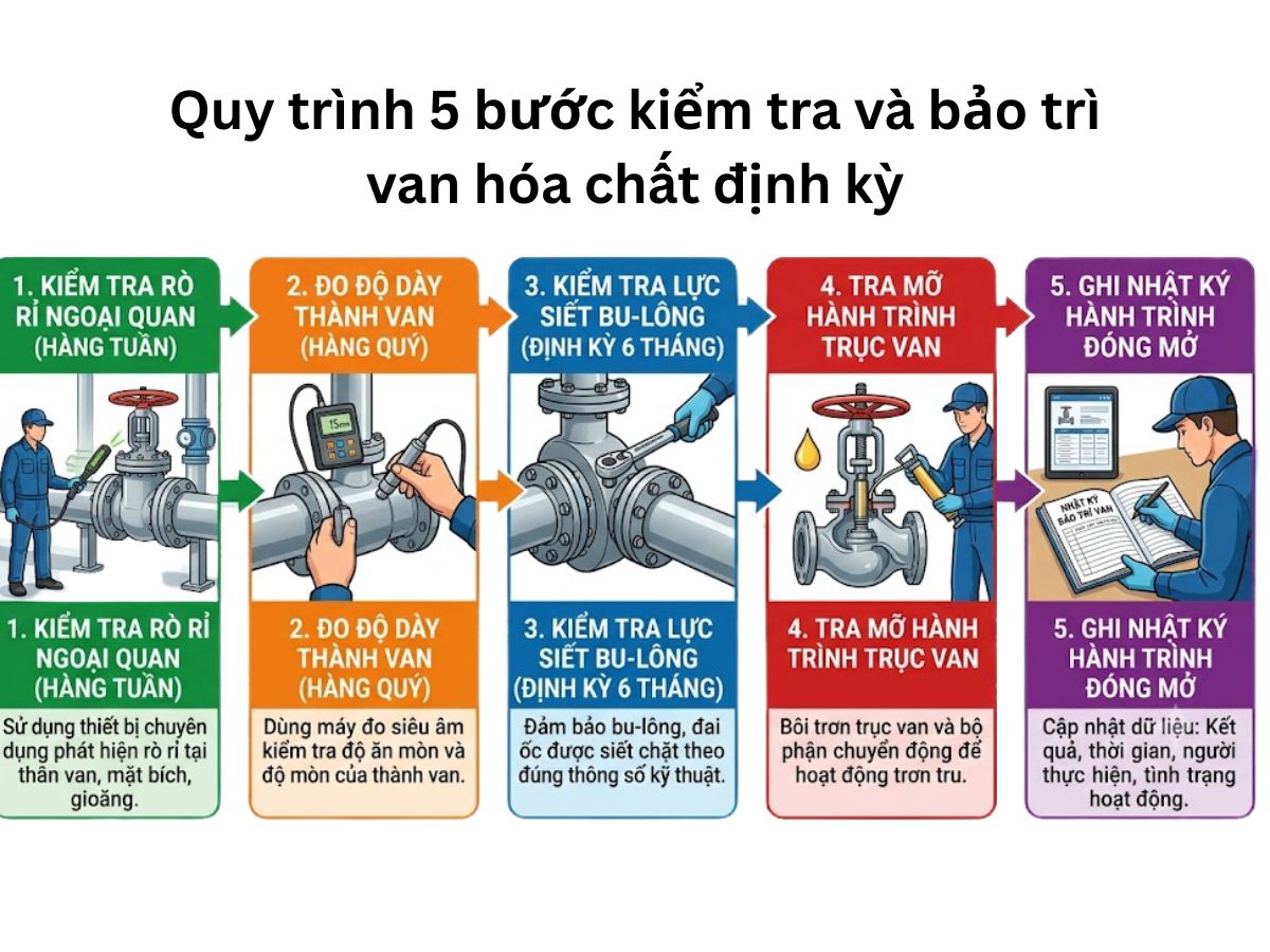 Quy trình kiểm tra và bảo trị van