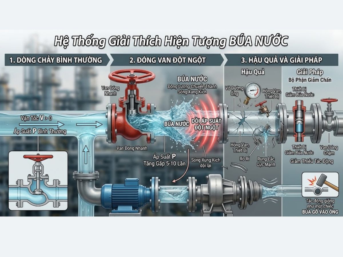 Hiện tượng búa nước đối với hệ thống cấp nước