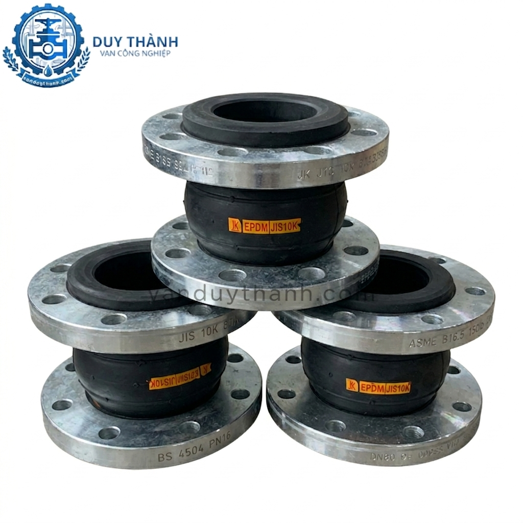 Khớp Nối Mềm Cao Su Mặt Bích Inox 304 JIS10K