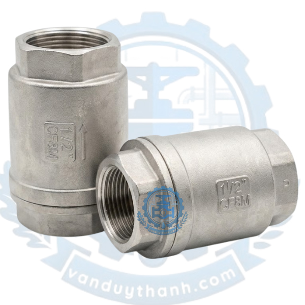 Van 1 Chiều Inox Lò Xo Nối Ren