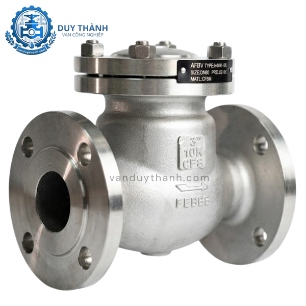 Van 1 Chiều Lá Lật Mặt Bích Jis 10k Inox 304 DN15