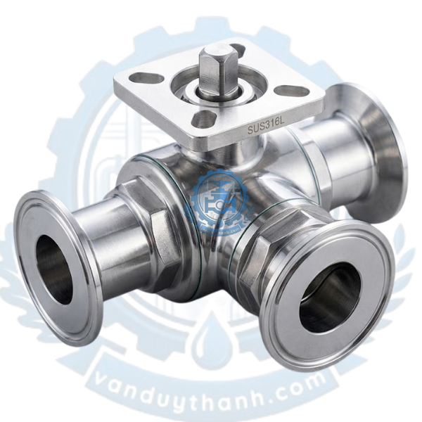 Van Bi 3 Ngã Inox Vi Sinh Có Đế