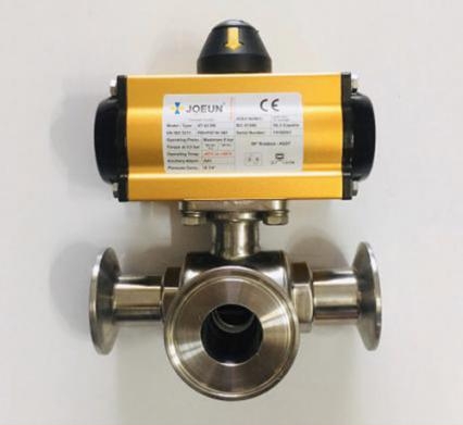 Van Bi 3 Ngả Inox Vi Sinh Đóng Mở Khí Nén