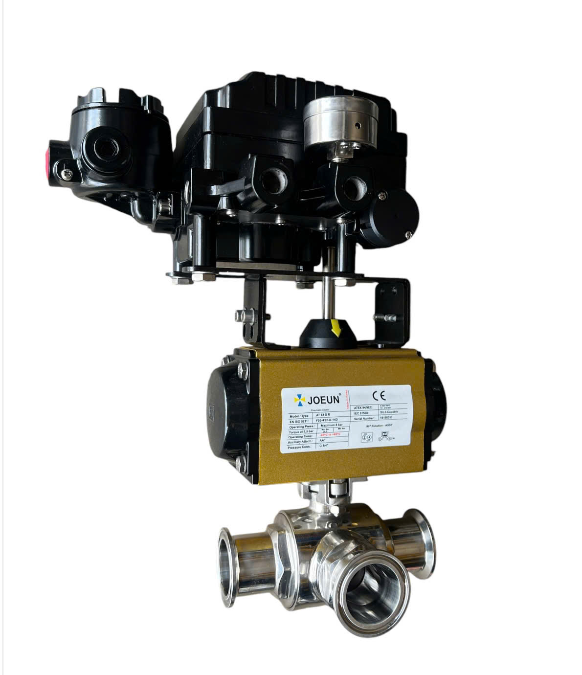 VAN BI 3 NGÃ INOX VI SINH ĐIỀU KHIỂN KHÍ NÉN TUYẾN TÍNH