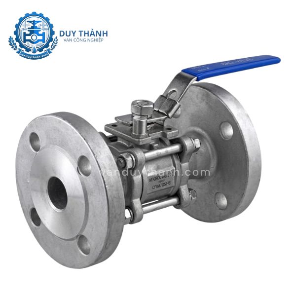 Van Bi 3 Pc Inox 304 Có Đế Mặt Bích 