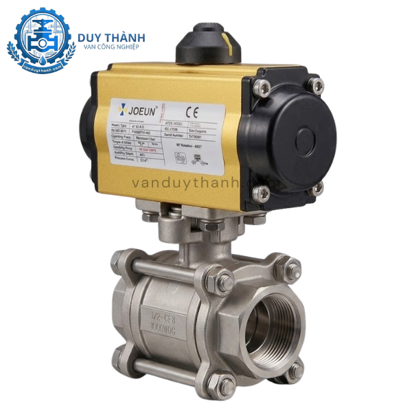 Van Bi Inox 304 Đóng Mở Khí Nén