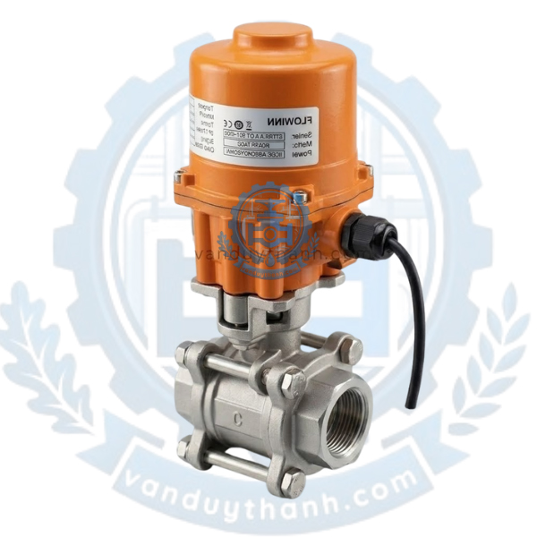 Van Bi Inox 304 316 Nối Ren Đóng Mở Điện