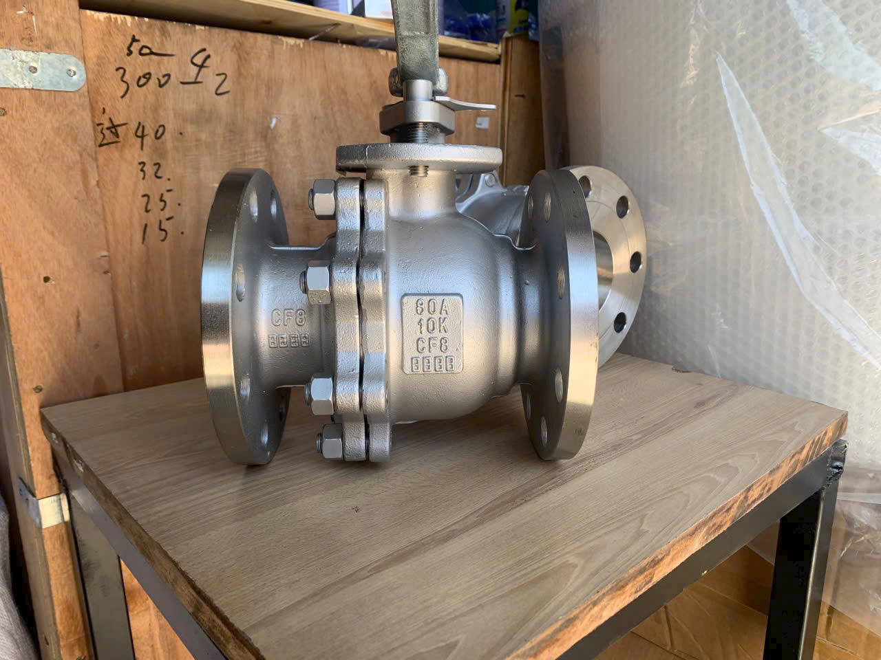 VAN BI INOX 304 DN125 MẶT BÍCH JIS 10K