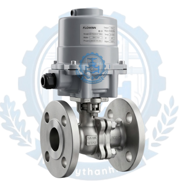 Van Bi Mặt Bích Điều Khiển Điện DN50